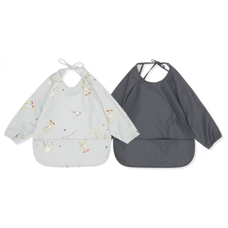 Konges Sløjd 2-pak forklæde m.ærmer, miso raindrops/turbulence