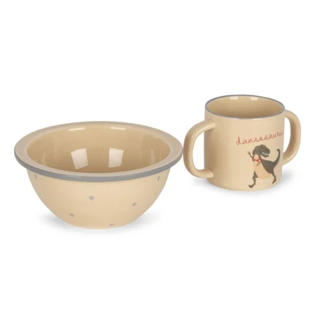 Konges Sløjd keramik skål og kop, Dansosaurus