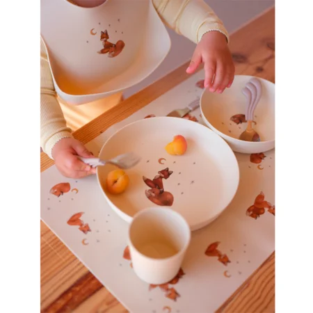 Konges Sløjd 2-pak Silikone Hagesmæk, Foxie