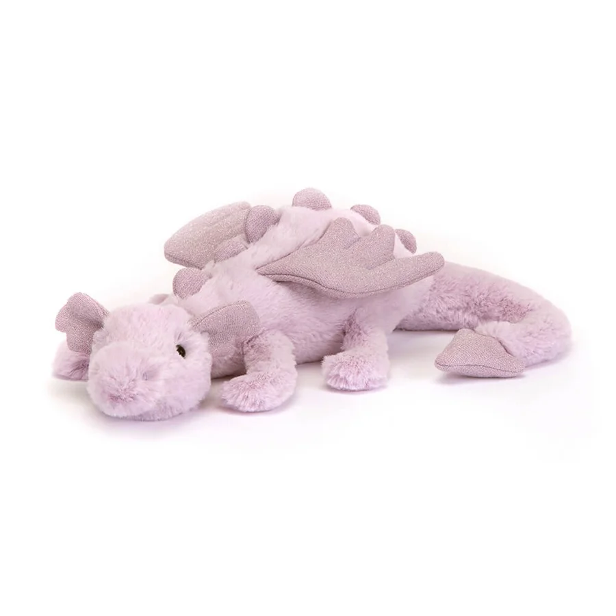 Jellycat Drage lavender, lille 26 cm