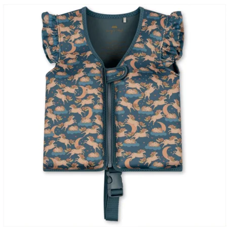 Konges Sløjd Neopren Svømme vest med flæse, Unicorn Blue