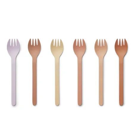 Liewood 6-pak gafler, light lavender mix