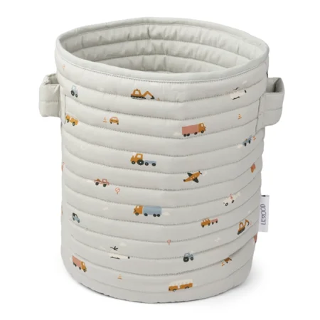 Liewood Ally quiltet kurv, Vehicles - dove blue