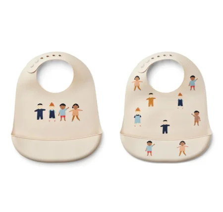 Liewood Tilda 2-pak silikone hagesmæk, Kids Sandy