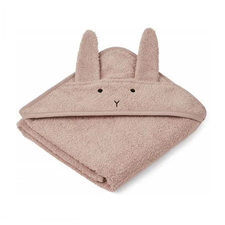 Liewood lille babyhåndklæde, kanin - rose