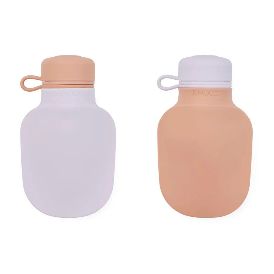 Liewood Silvia 2-pak Smoothie flaske, Pale tuscany/ Misty lilac