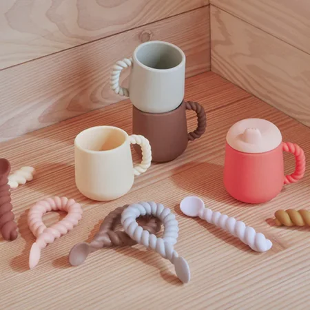 OYOY Mellow 2-pak ske, dusty blue/choko