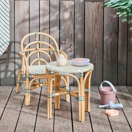 OYOY Momi mini outdoor stol, vanilla/olive