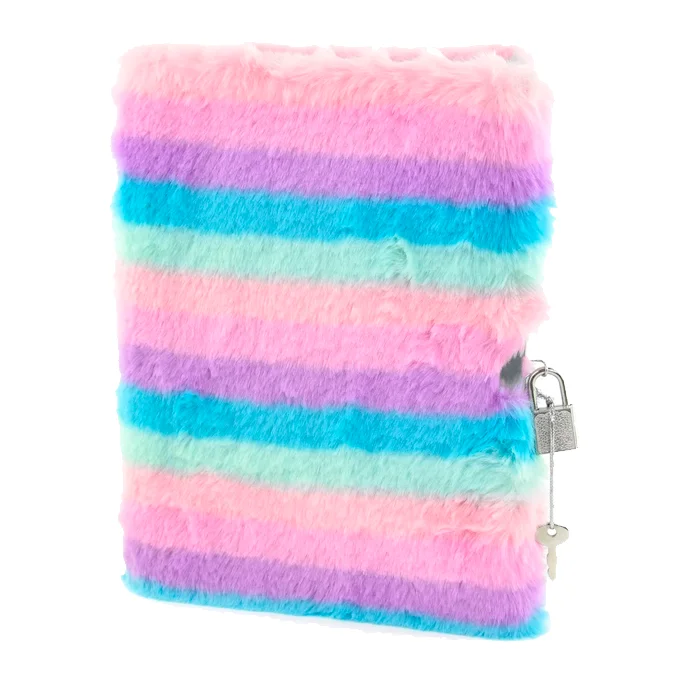 Dagbog m.plys i pastelstrib