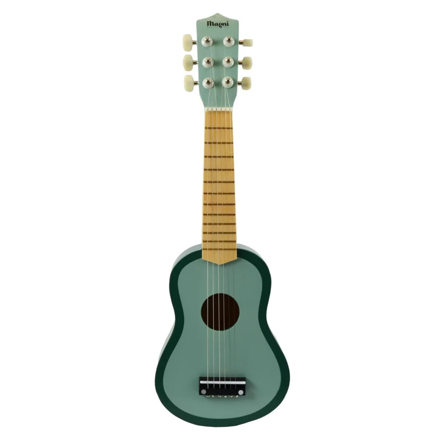 Guitar med 6 strenge, grøn