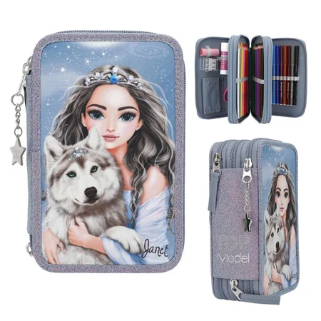 TOPModel Dreifach-Federmäppchen, Wolf