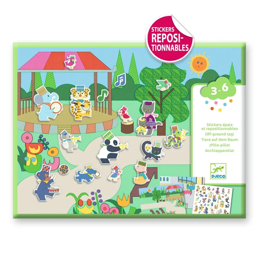 Djeco Genanvendelige Klistermærker, Parade