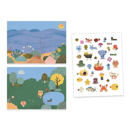 Djeco Genanvendelige Klistermærker, Sommer