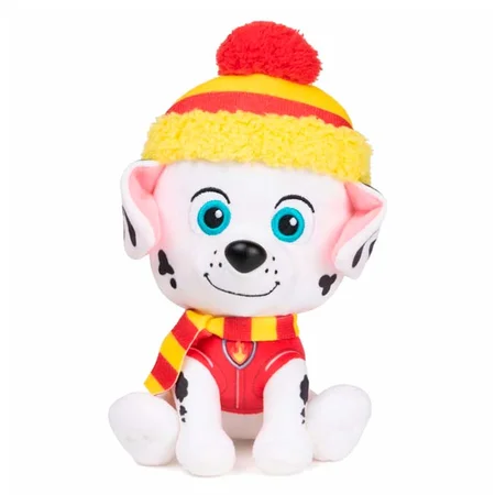 Paw Patrol bamse, Marshall med hue - 15 cm