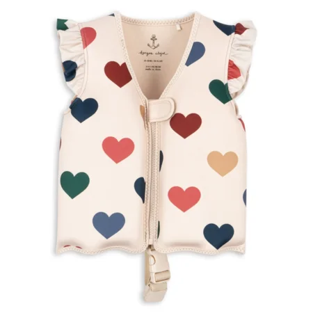 Konges Sløjd Neopren svømmevest med flæse, bon coeur coloré
