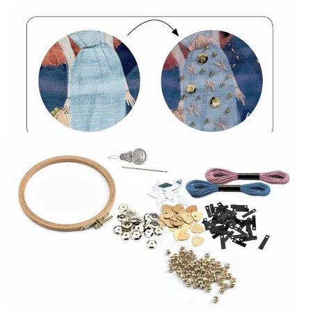 Djeco kreativ æske, broderi med cocktailkjole