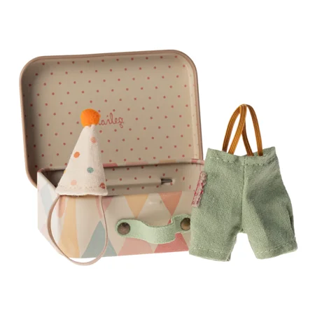 Maileg Klovne-tøj i kuffert, lillebror mus