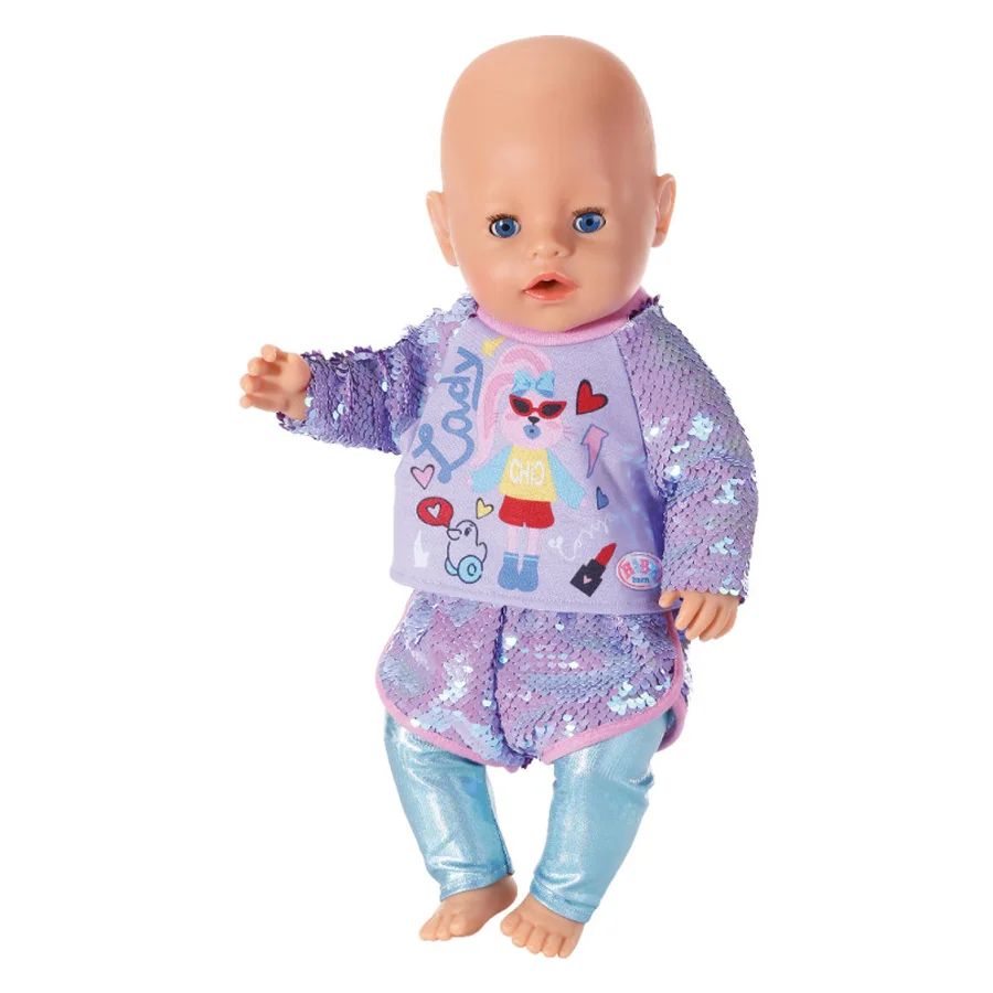 BABY Born paillet shorts og trøje, 43 cm