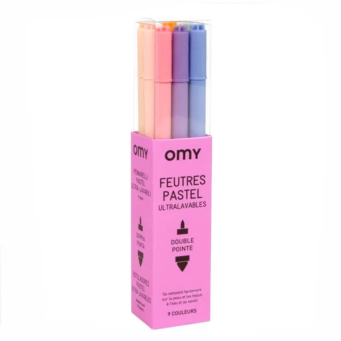 OMY Pastel tusser, 9 stk