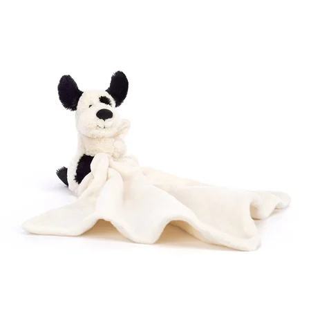 Jellycat Bashful hund, sort/creme nusseklud