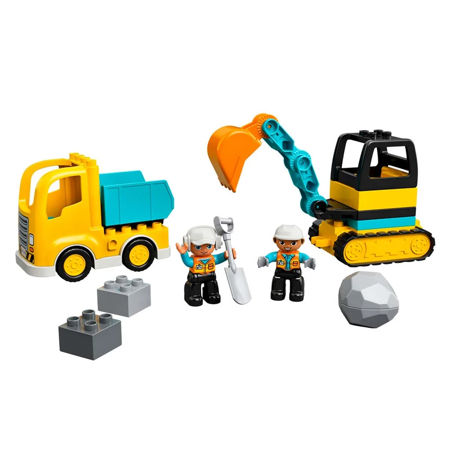 LEGO® DUPLO Lastbil og gravemaskine på larvefødder