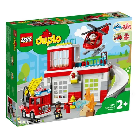 LEGO® DUPLO Brandstation og helikopter