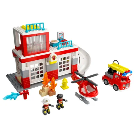 LEGO® DUPLO Brandstation og helikopter
