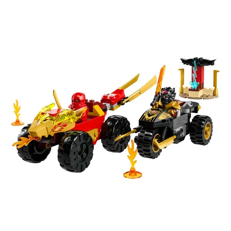 LEGO® NINJAGO Kai og Ras' bil- og motorcykelkamp