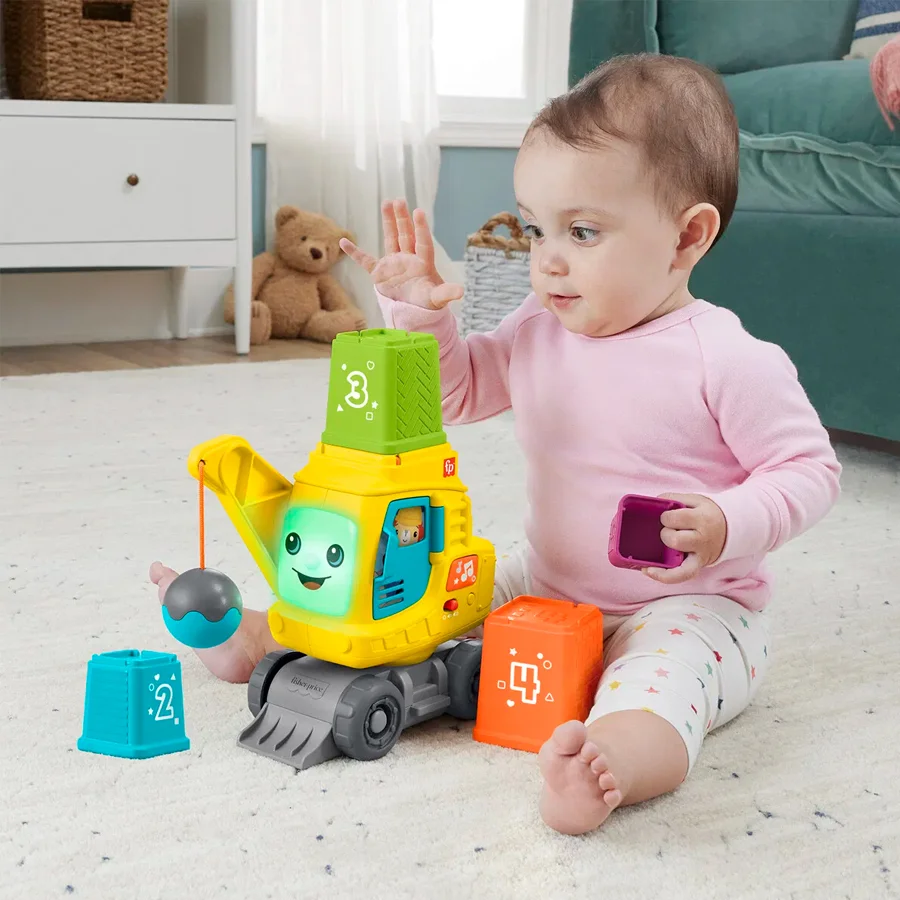Fisher Price Zähl- und Stapelkran