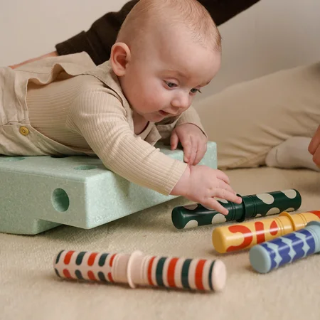 MODU Baby Aktivitets Sæt, 10 Dele - Ocean Mint/Forest Green