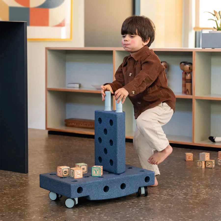 MODU Curiosity Sæt, 13 Dele - Deep Blue/Sky Blue