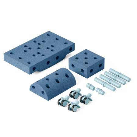 MODU Curiosity Sæt, 13 Dele - Deep Blue/Sky Blue