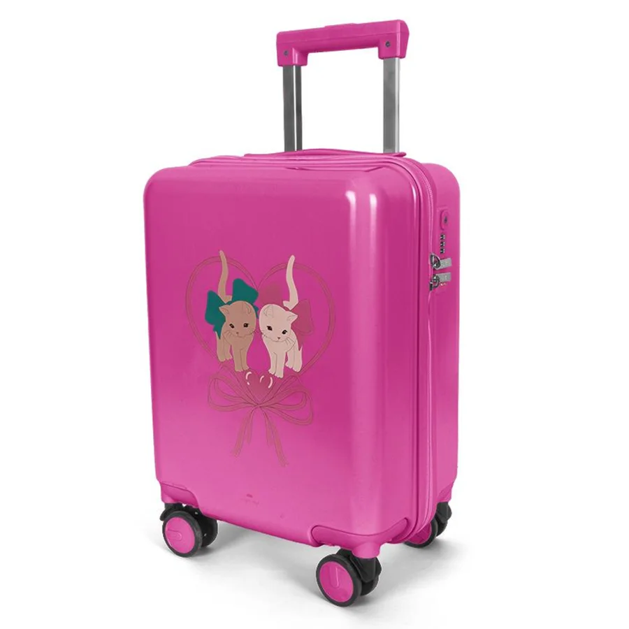 Konges Sløjd Rejsekuffert, Bow Kitty Pink