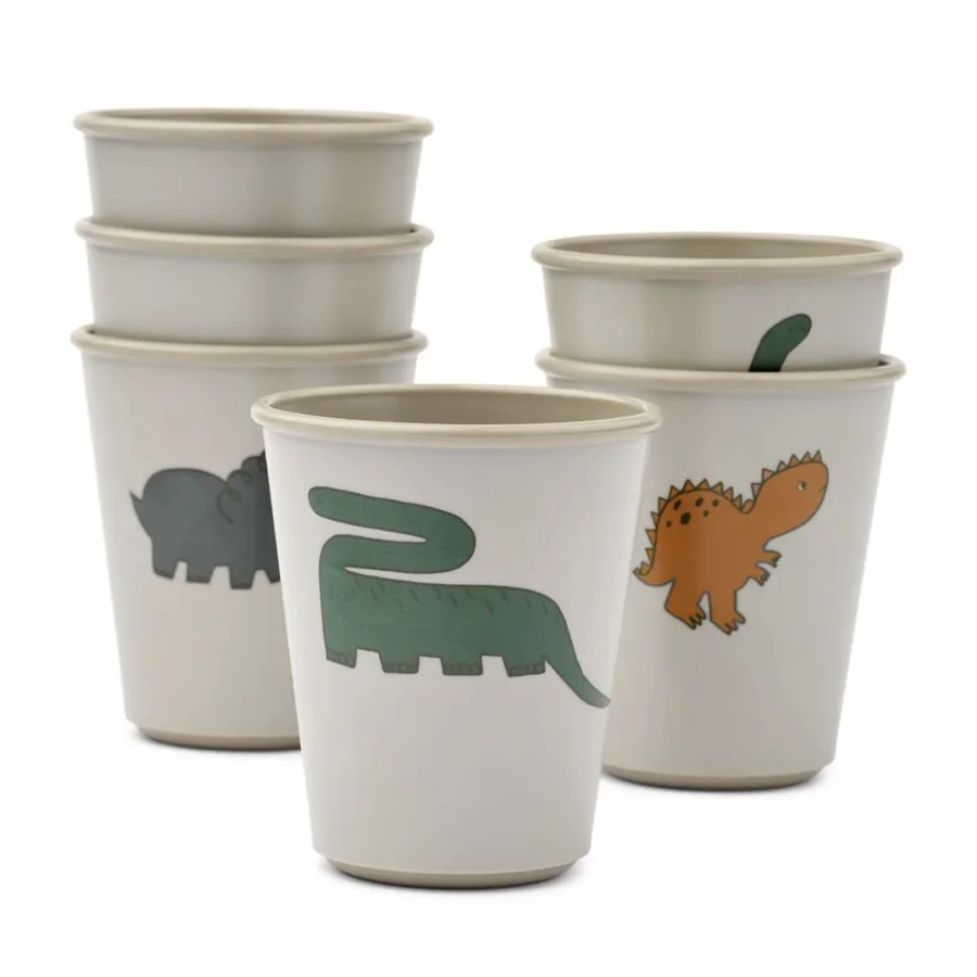Liewood Lana 6-er Pack Becher, Dinosaurier