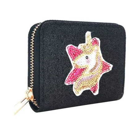 Sofie Schnoor Portemonnaie, Einhorn schwarz