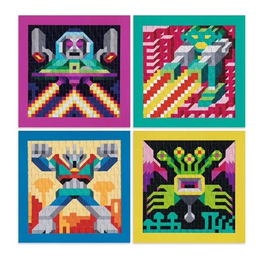 Djeco Krea Mosaik Sæt - Invaders