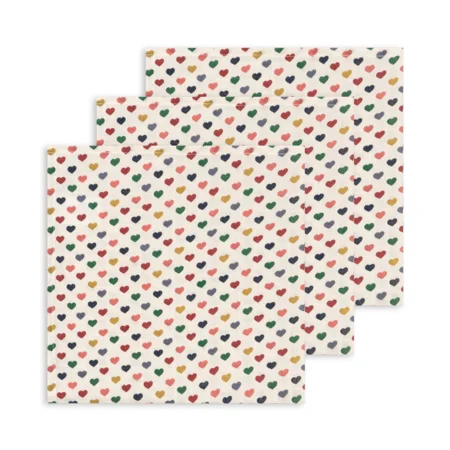 Konges Sløjd 3-pak stofble, coeur coloré
