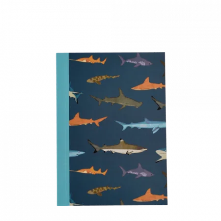 A6 Notesbog med Hajer