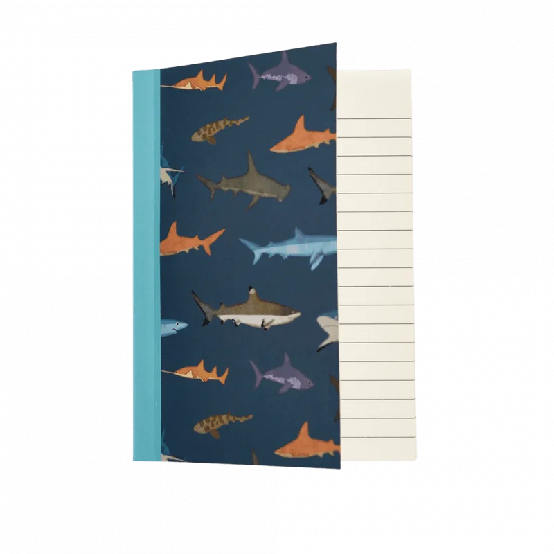 A6 Notesbog med Hajer