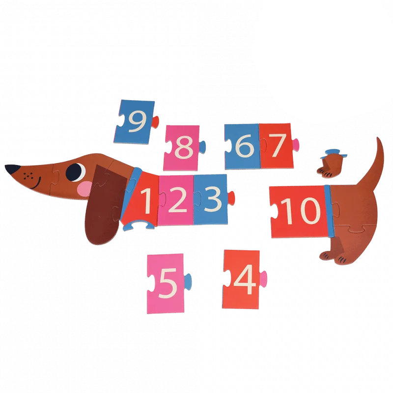 Gulvpuslespil med Tal, Gravhund