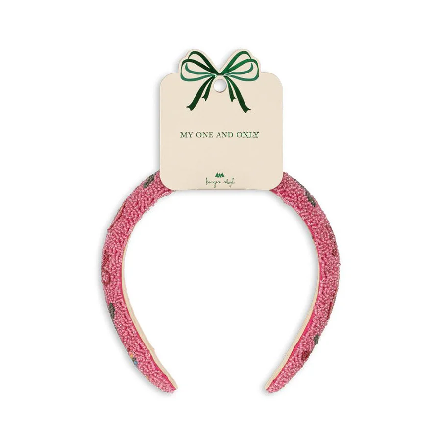 Konges Sløjd Hårbøjle Med Perler, Bubblegum