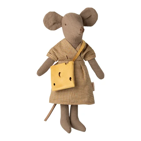 Maileg beige Mama Maus mit Käsetasche