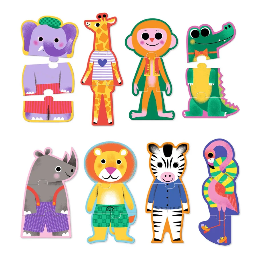 Djeco trio puslespil, junglen