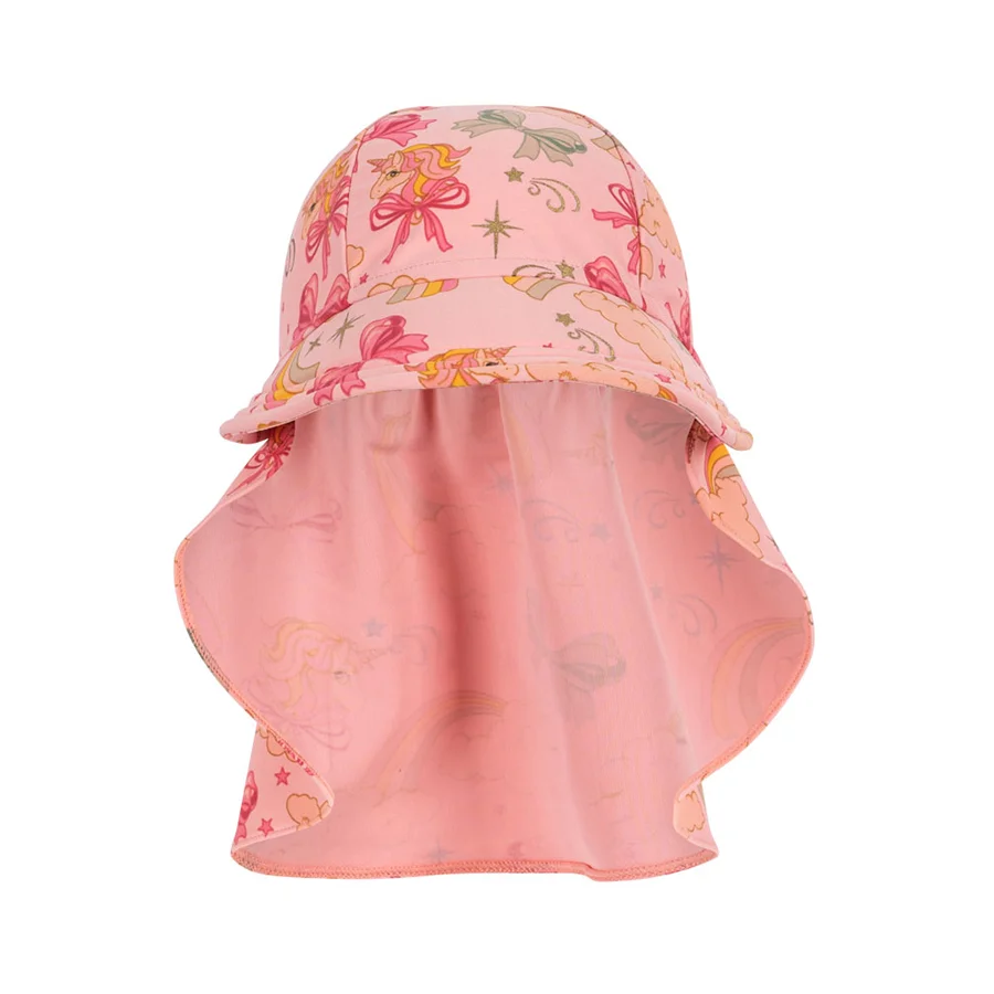 Konges Sløjd Manuca frill solhat, rainbow bow