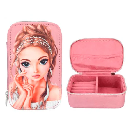 TOPModel smykkeskrin m/lynlås, glitter queen