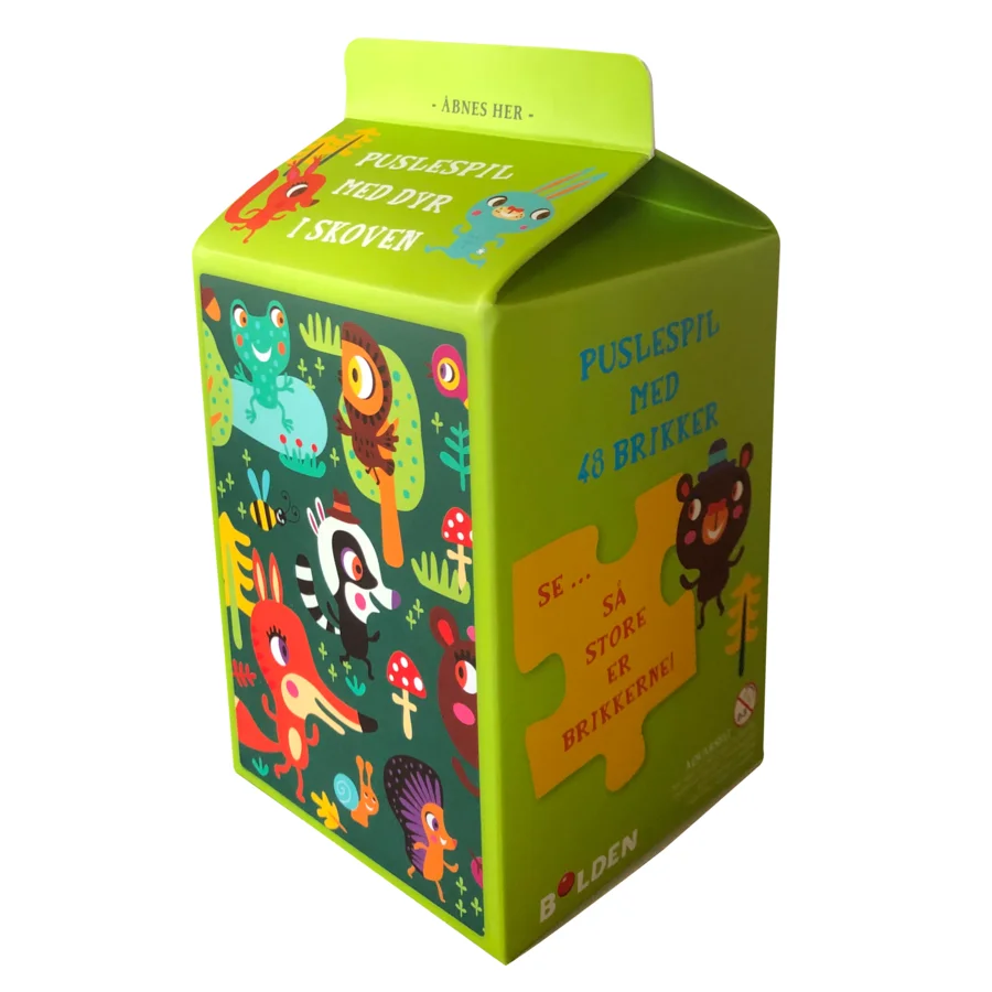 Mælkekarton-puslespil, Dyr i skoven