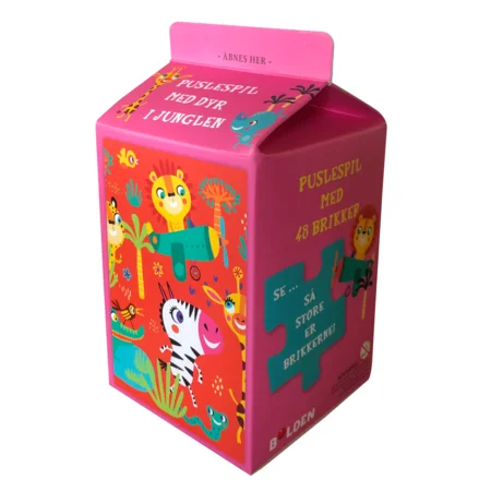 Mælkekarton-puslespil, Dyr i junglen