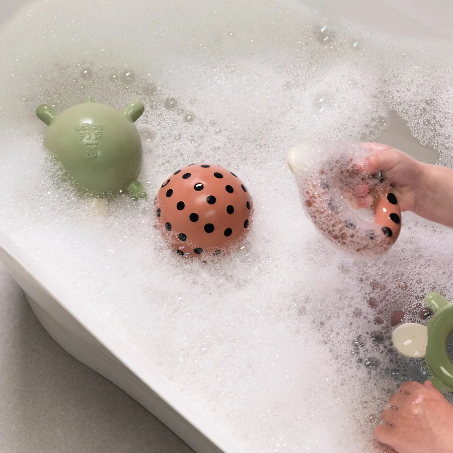 Sebra mariehøne badelegetøj i naturgummi