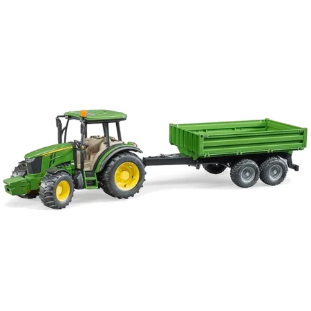 Bruder John Deere traktor 5115M med tip trailer