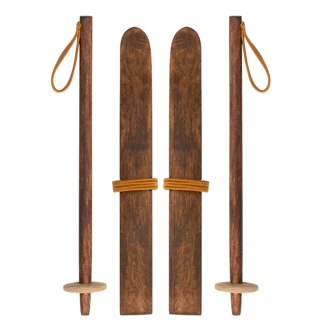 Maileg Ski og skistave, Storebror og -søster mus